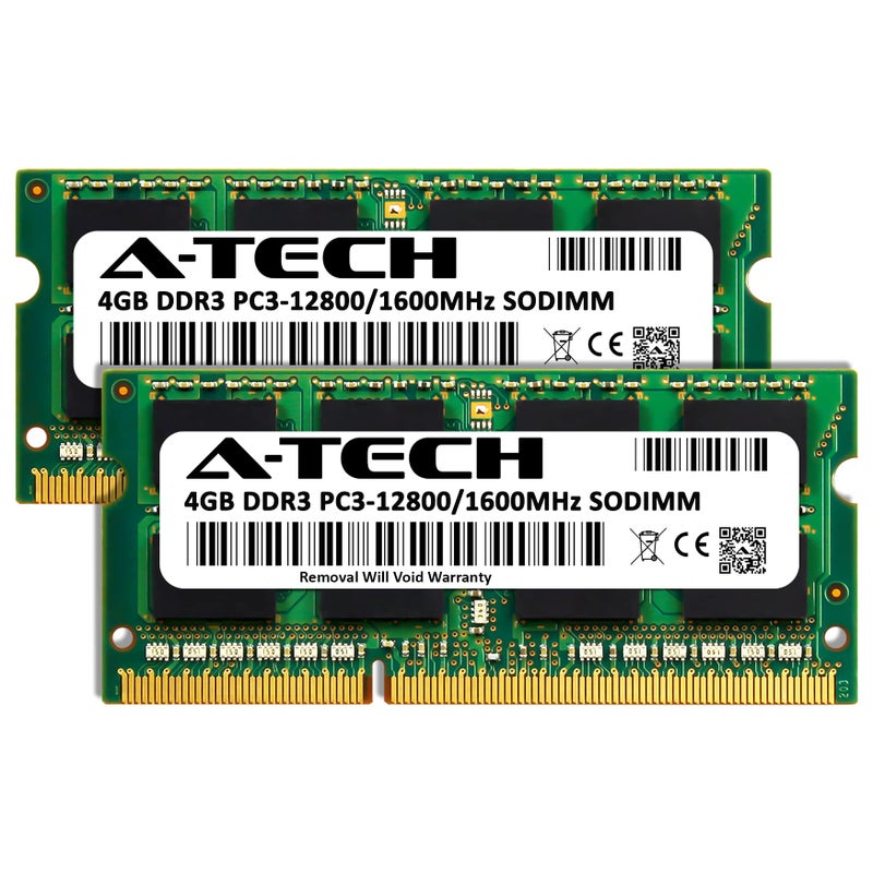 A-Tech 8GB Kit (2x4GB) RAM for Apple MacBook Pro (Mid 2012), iMac (Late 2012, Early/Late 2013, Late 2014, Mid 2015), Mac mini (Late 2012) | DDR3 1600MHz PC3-12800 SODIMM 204-Pin Memory Upgrade - Image 2
